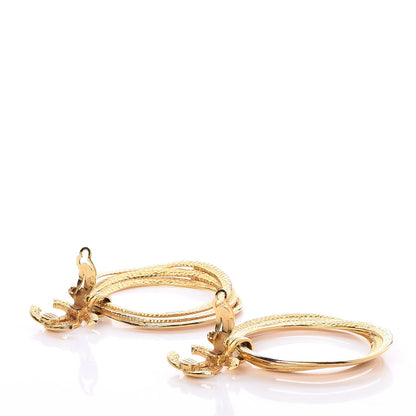 Chanel CC Clip On Earrings Gold 3 of 4