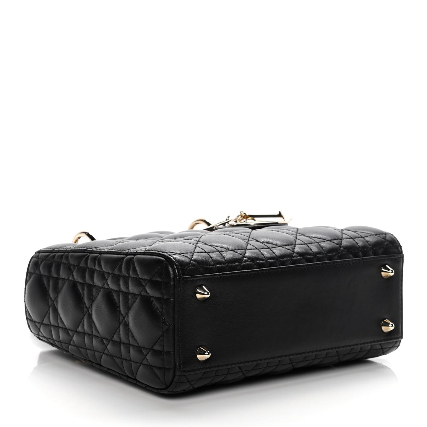 Lambskin Cannage Small Lucky Badges My Lady Dior Black
