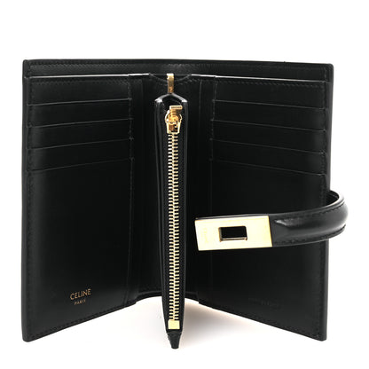 Celine Satinated Calfskin 16 Card Holder With Flap Black 6 of 12