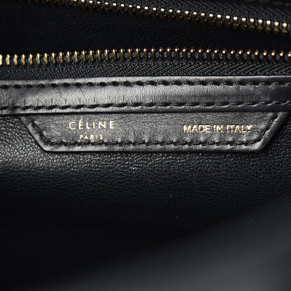 Celine Smooth Calfskin Shrunken Lambskin Mini Bi-Color Luggage Black White 6 of 14