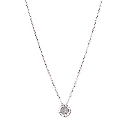 David Yurman Sterling Silver 18K Yellow Gold 8mm Petite Chatelaine Pendant Necklace 3 of 5