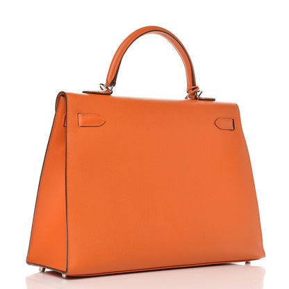 Hermes Epsom Kelly Sellier 35 Orange 4 of 34