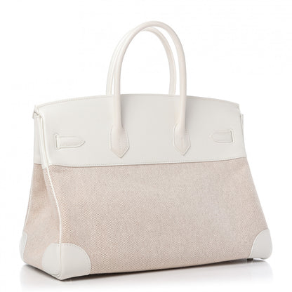 Hermes Toile Swift Birkin 35 White 3 of 9