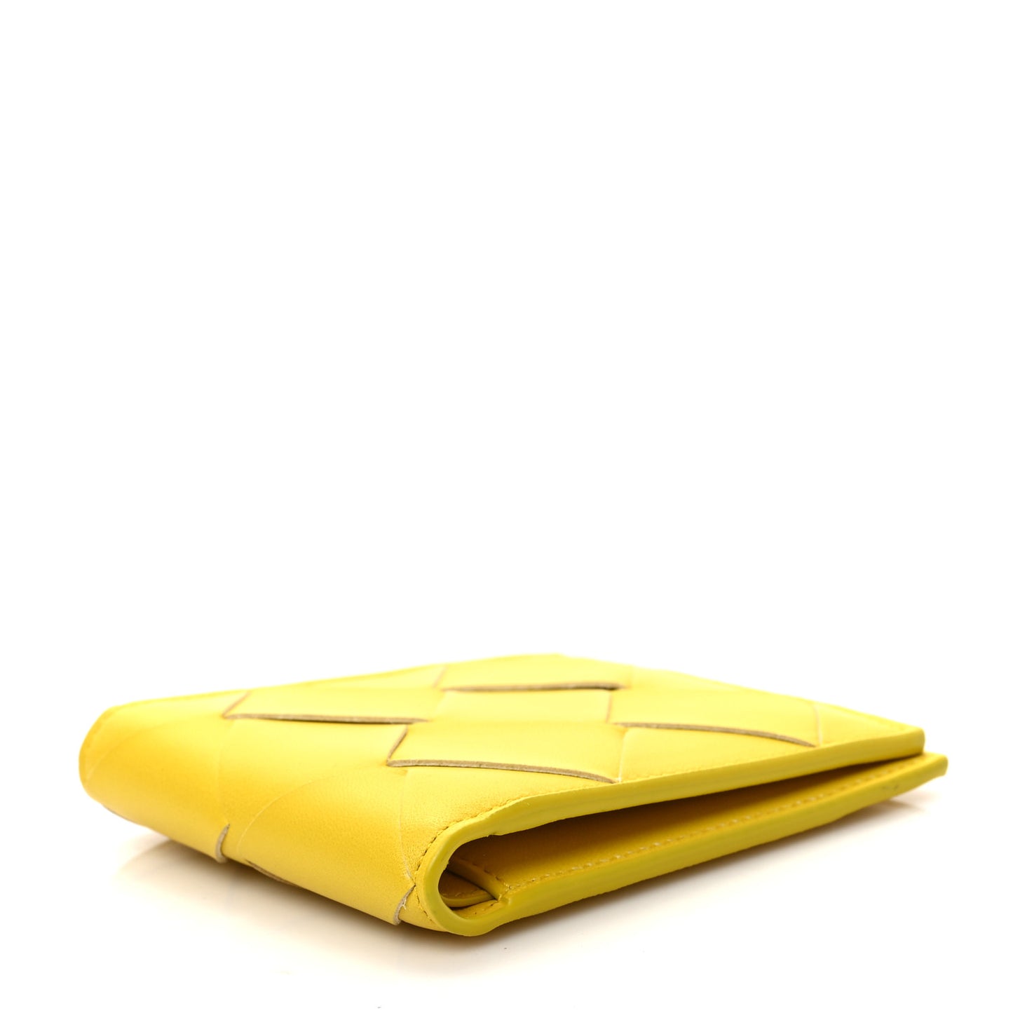 Nappa Maxi Intrecciato Bi-Fold Wallet Buttercup