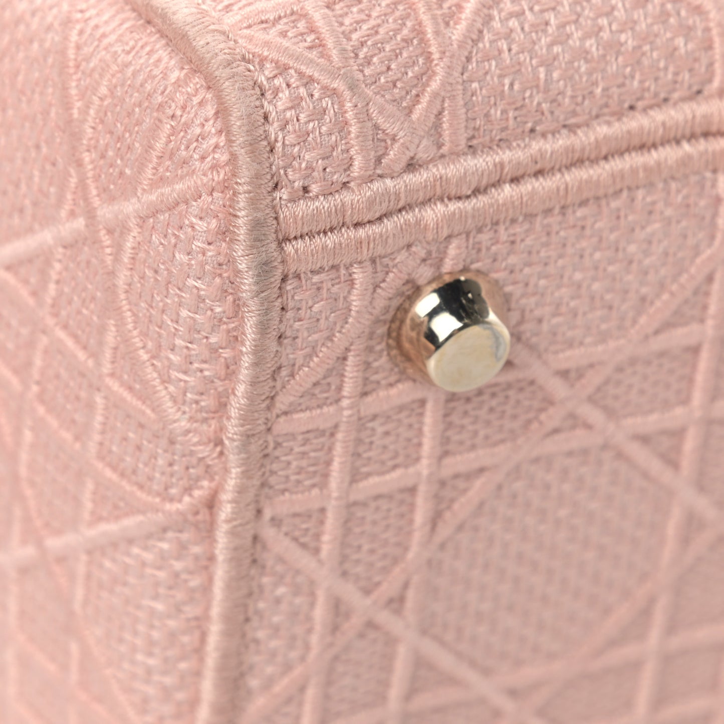 Canvas Embroidered Cannage Medium Lady D-Lite Pink