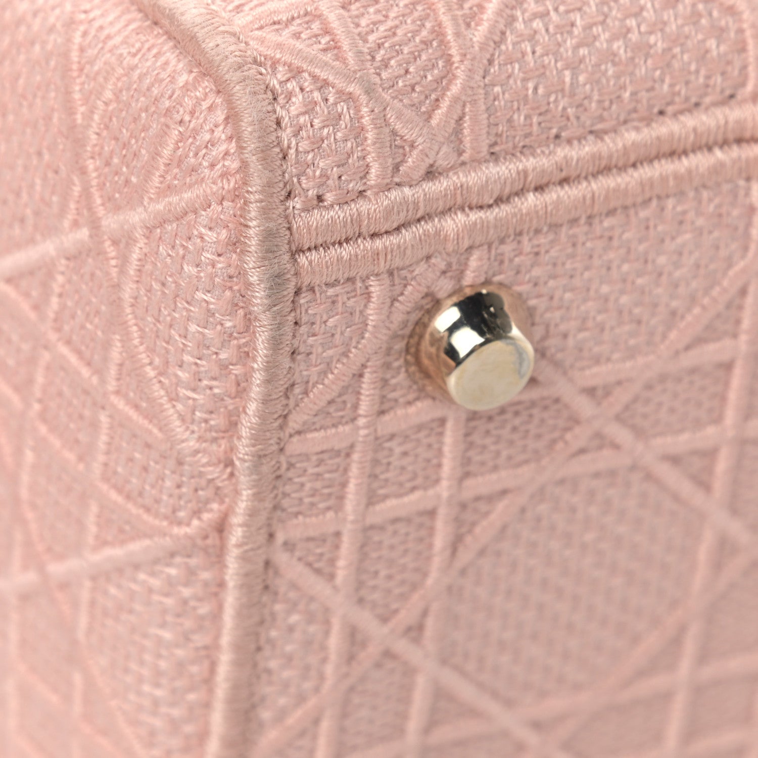 Christian Dior Canvas Embroidered Cannage Medium Lady D-Lite Pink 12 of 15
