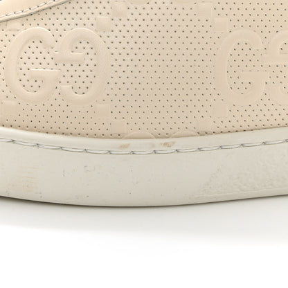 Gucci Calfskin GG Tennis Embossed Mens Ace Sneakers 9 Mystic White 16 of 18