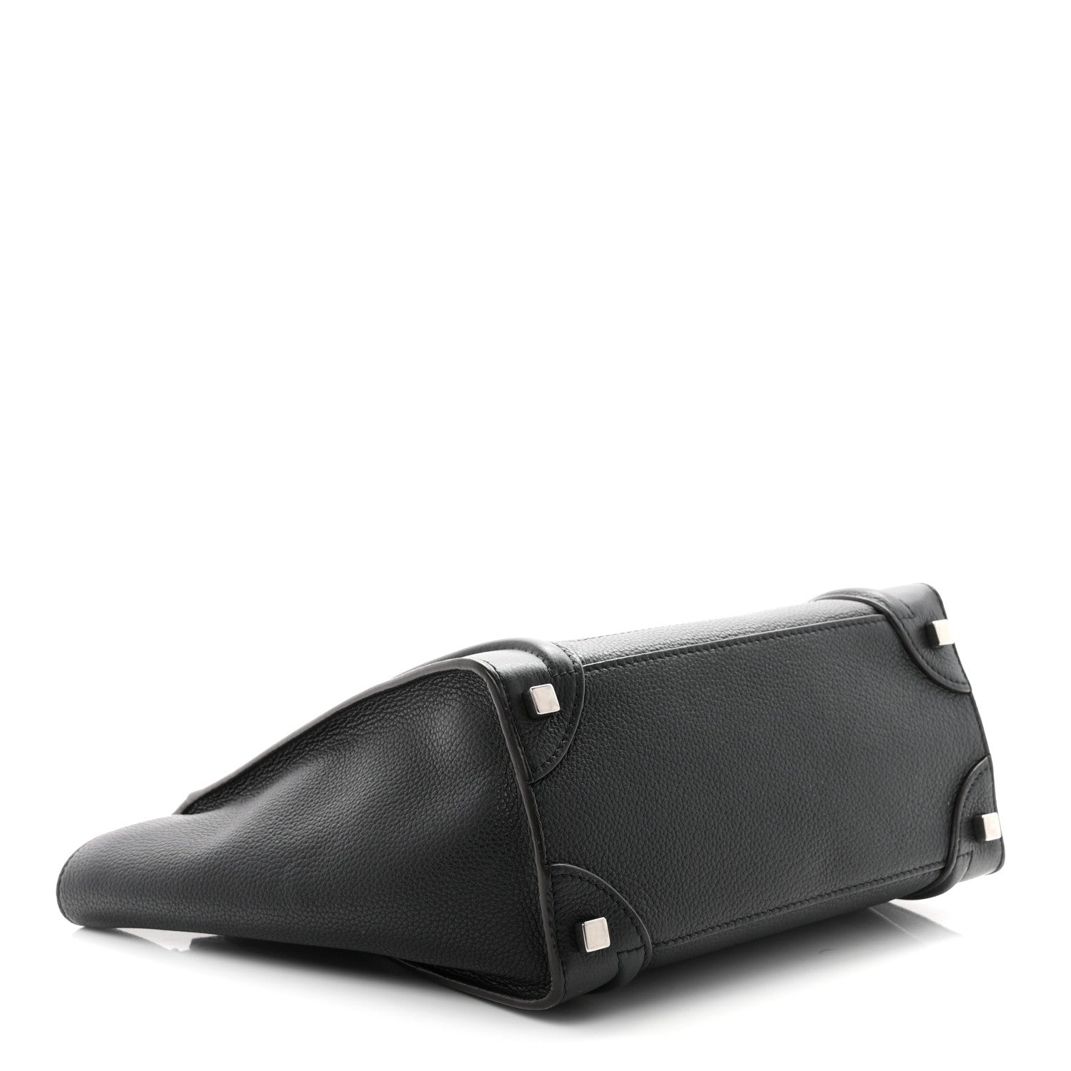 Celine Drummed Calfskin Micro Luggage Black 4 of 9