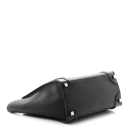 Celine Drummed Calfskin Micro Luggage Black 4 of 9