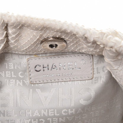 Chanel Python Croissant Bag Ivory 6 of 7