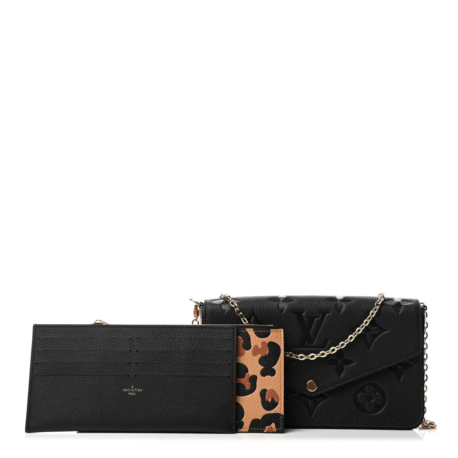Louis Vuitton Empreinte Monogram Giant Wild At Heart Felicie Pochette Black 1 of 4
