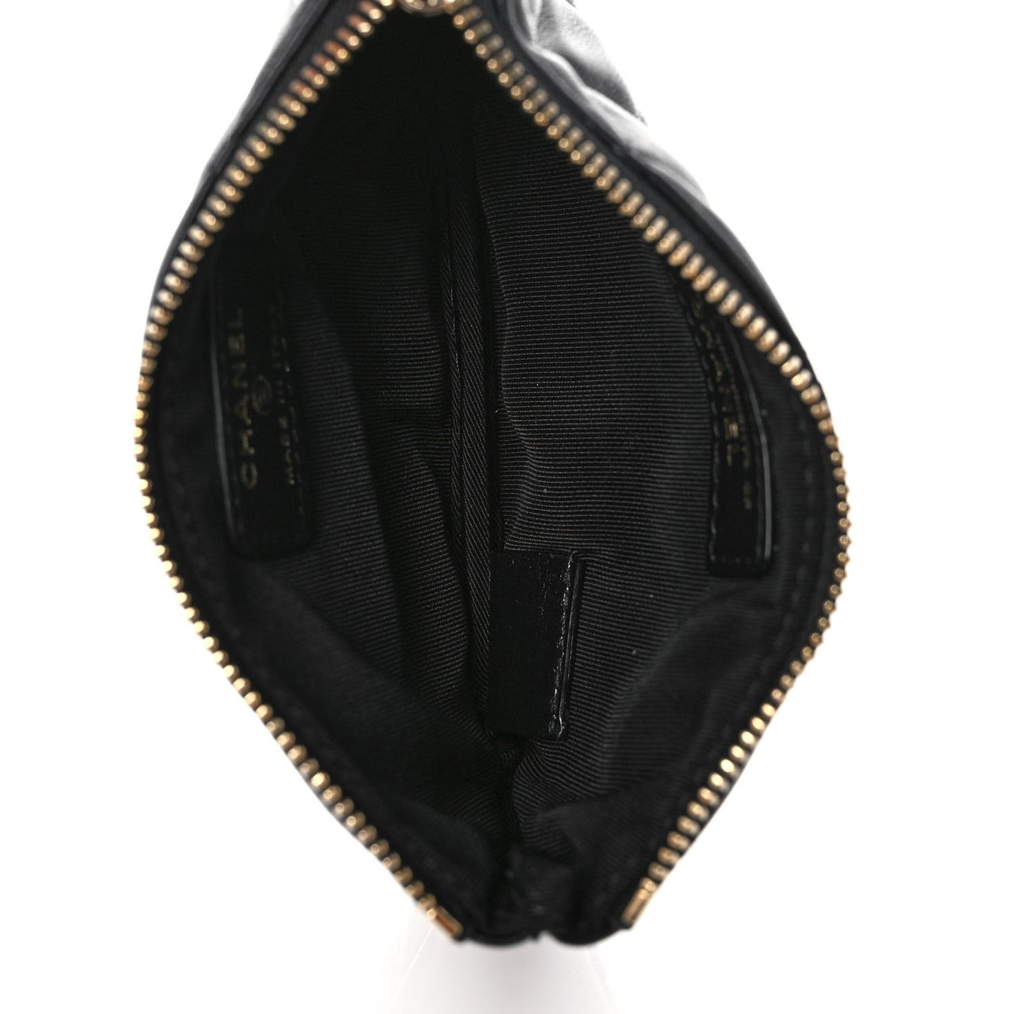 Lambskin Quilted Small No. 5 Cosmetic Case Black