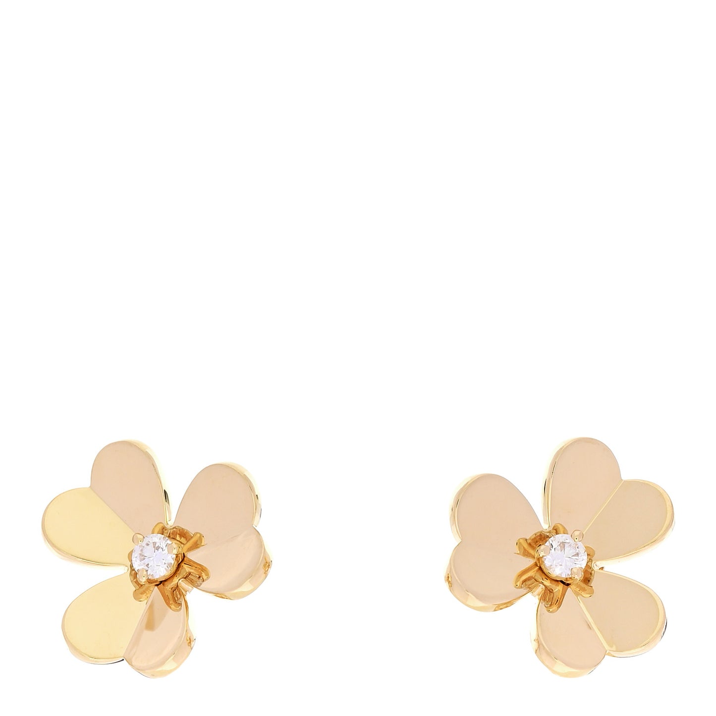 18K Yellow Gold Diamond Small Frivole Earrings