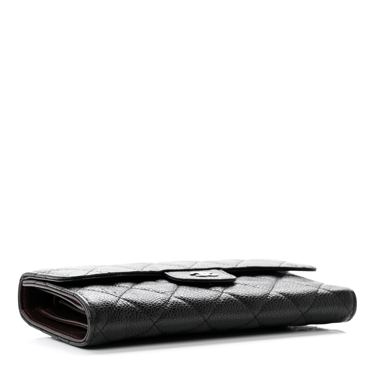 Chanel Caviar Quilted Large Gusset Flap Wallet Black 4 of 9
