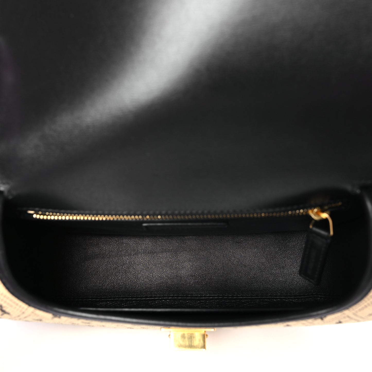 Canvas Monogram All Over Satchel Bag Beige