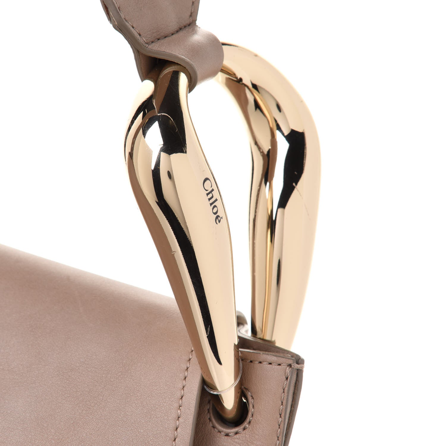 Chloe Grain Calfskin Kiss Hobo Motty Grey 8 of 11