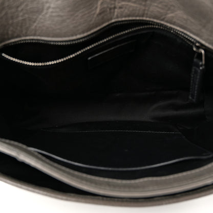 Saint Laurent Crinkled Calfskin Matelasse Monogram Medium Niki Chain Satchel Fog 5 of 9