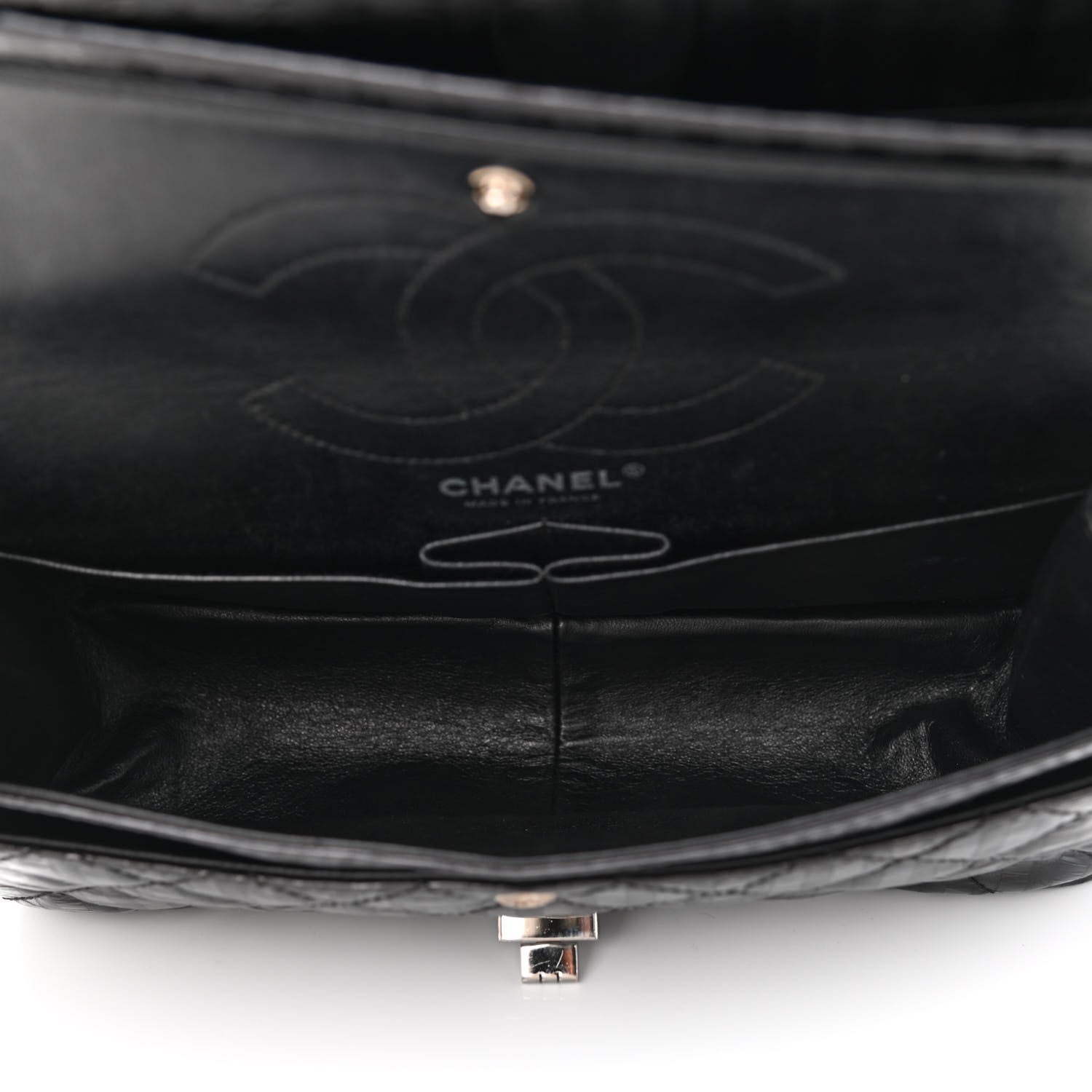 Chanel Metallic Calfskin Striped 2.55 Reissue 226 Flap Black 5 of 11