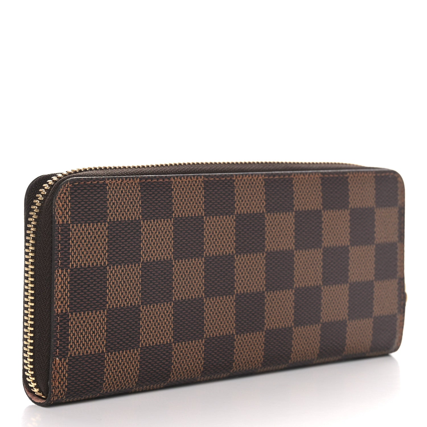 Louis Vuitton Damier Ebene Clemence Wallet Rose Ballerine 3 of 8
