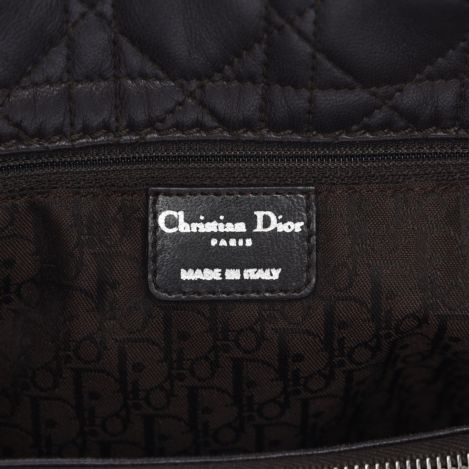 Christian Dior Lambskin Cannage Large Soft Lady Dior Shopping Tote Brown 6 of 7