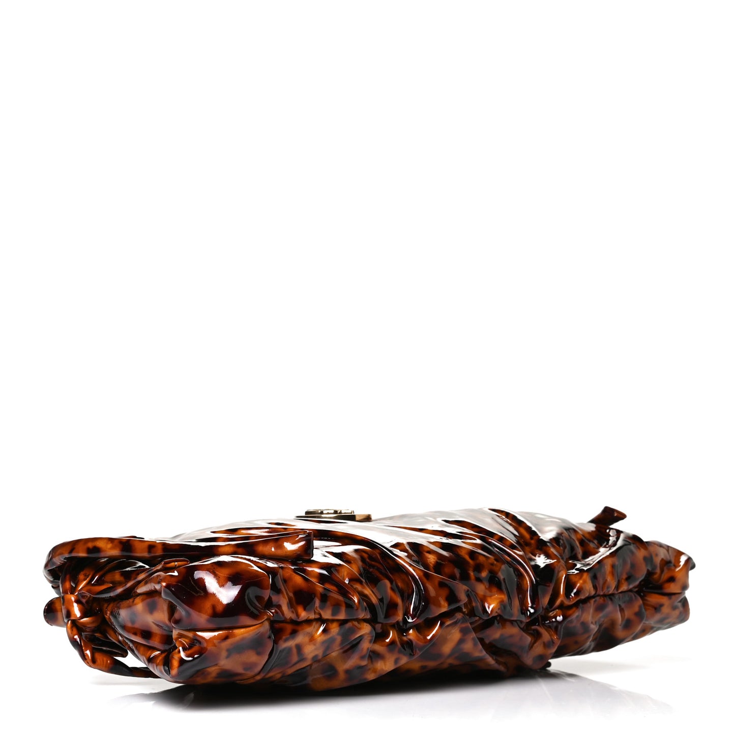 Patent Hysteria Large Clutch Tortoise Brown