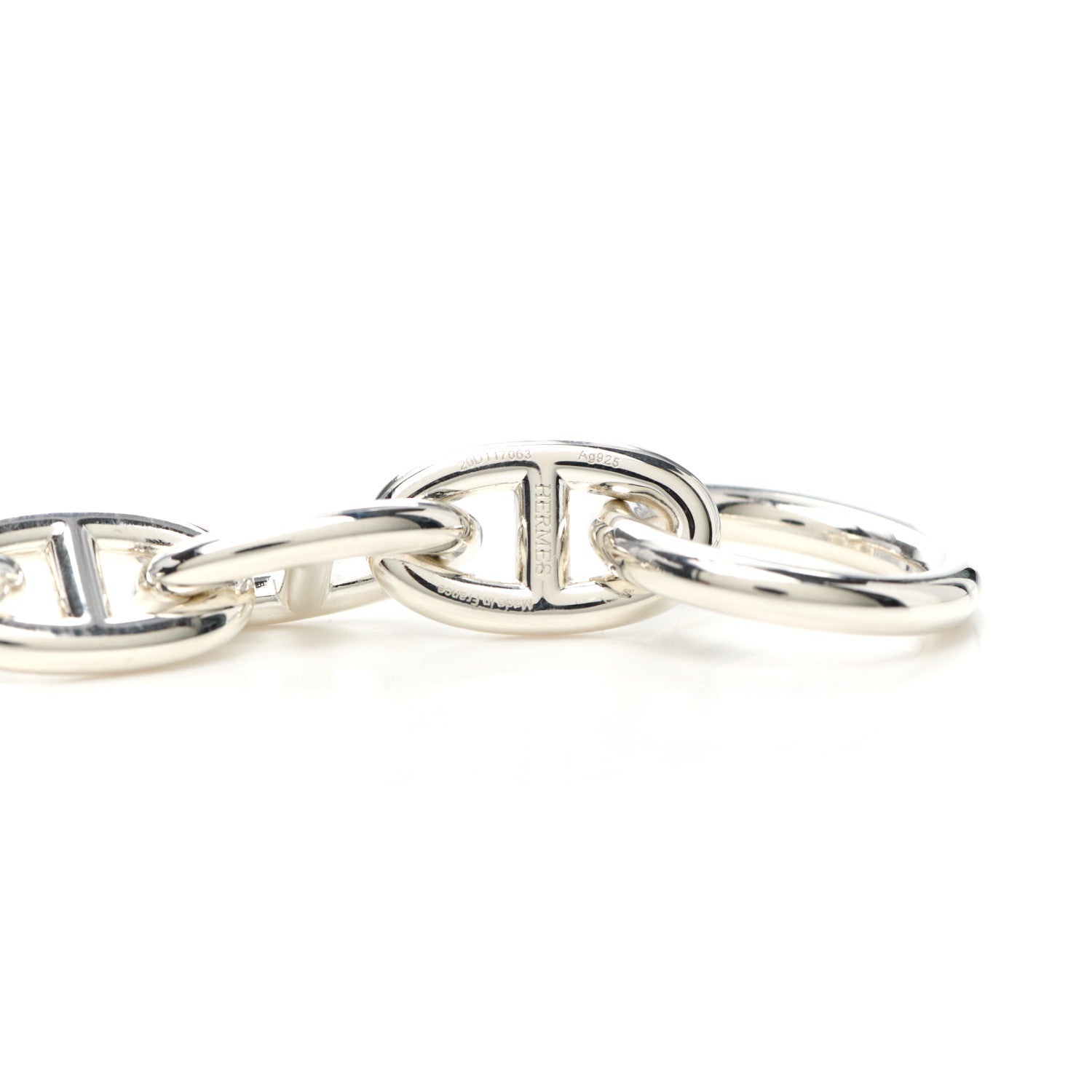Hermes Sterling Silver GM Chaine D'Ancre Bracelet 4 of 5