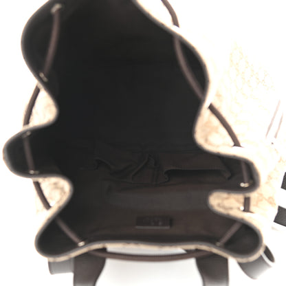 Gucci Monogram Dollar Calfskin O Drawstring Backpack Beige Ebony Testa di Moro Dark Chocolate 5 of 10