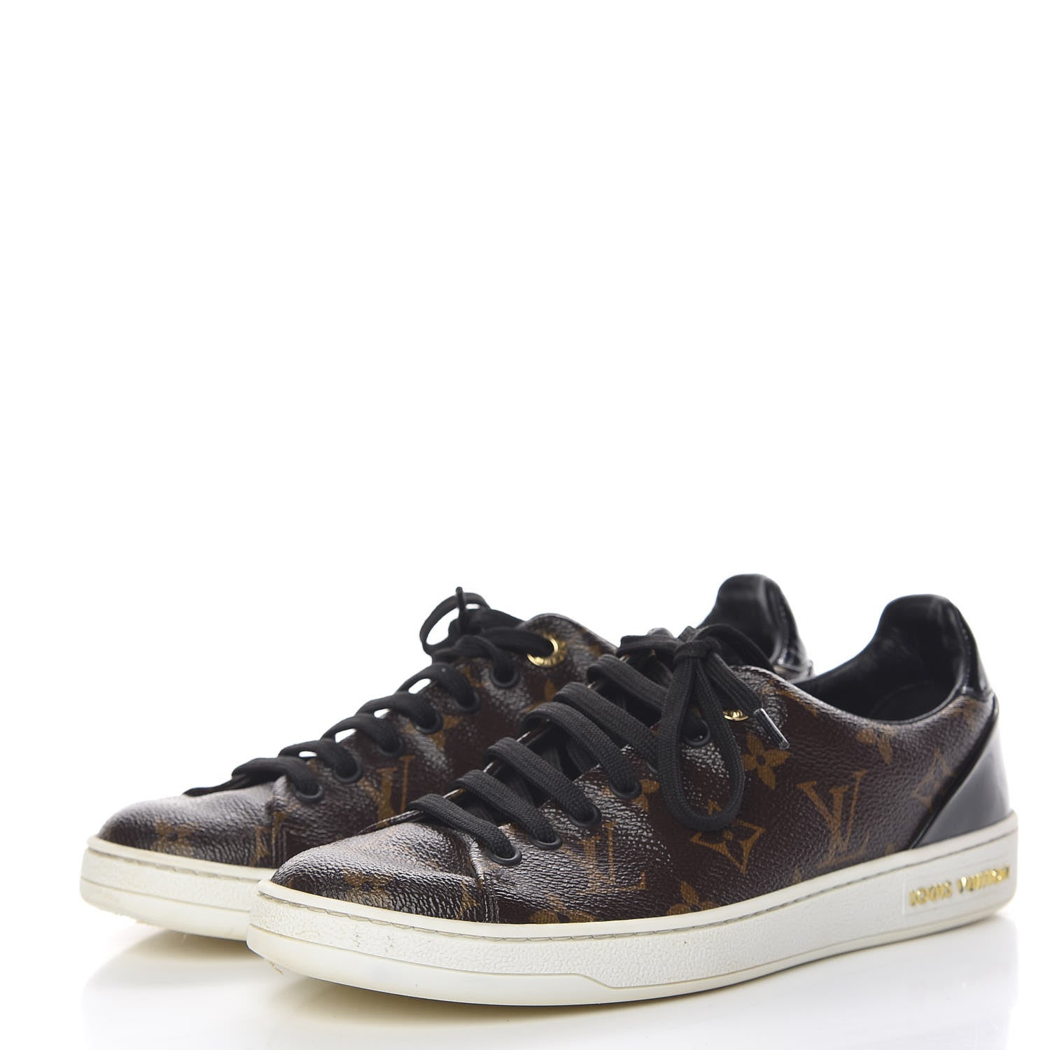 Louis Vuitton Patent Monogram Frontrow Sneakers 37 3 of 14