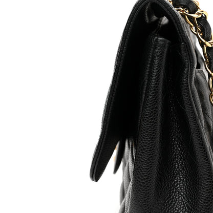 Chanel Caviar Quilted Jumbo Single Flap Black 11 of 13