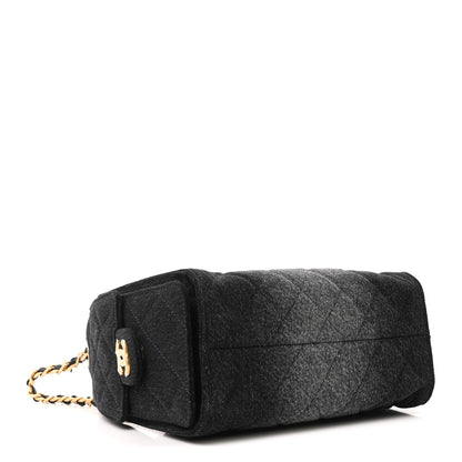 Chanel Washed Denim Quilted Mini Chanel 25 Handbag Black 7 of 19
