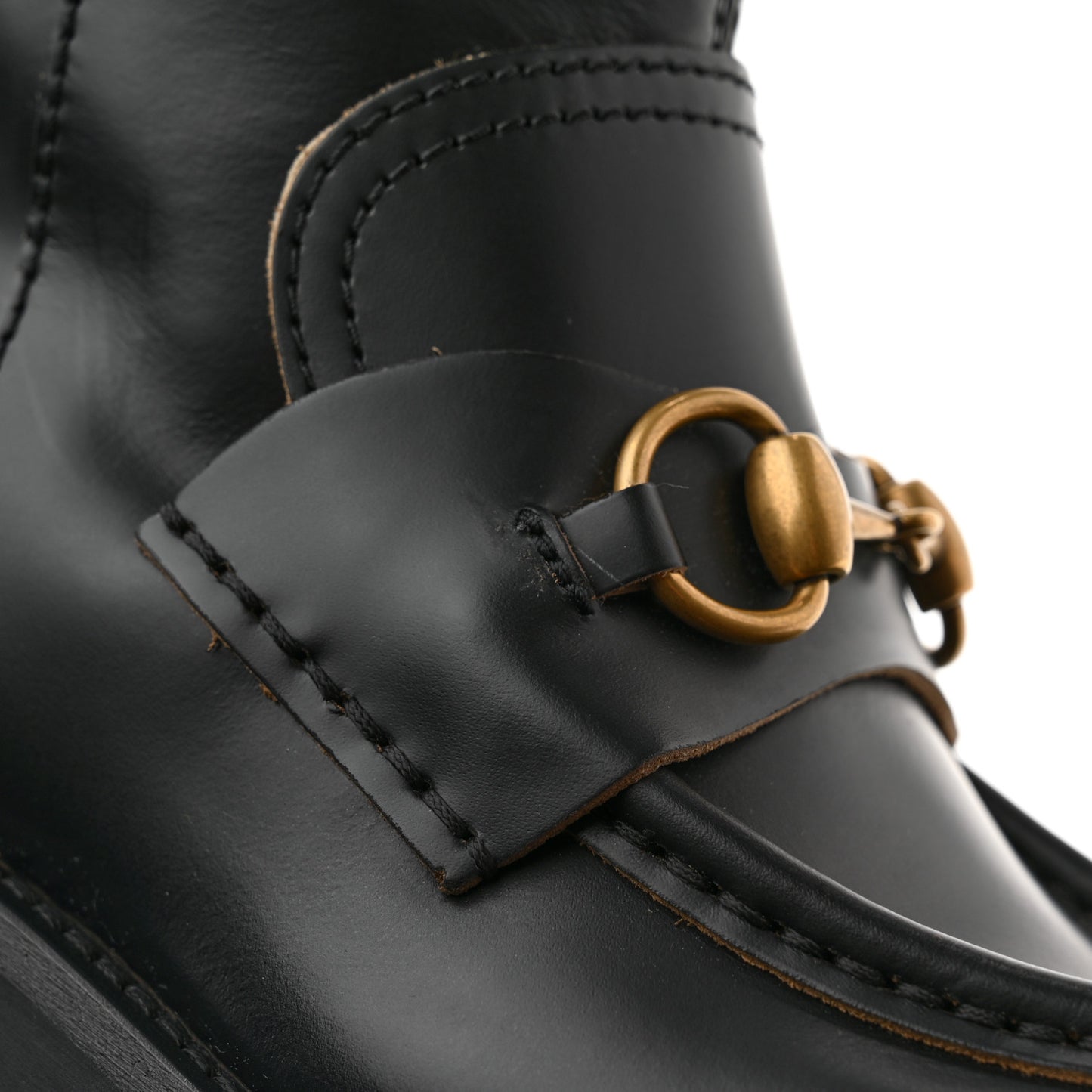 Cordovan Lux Womens Harald Horsebit 25mm Platform Boots 36 Black