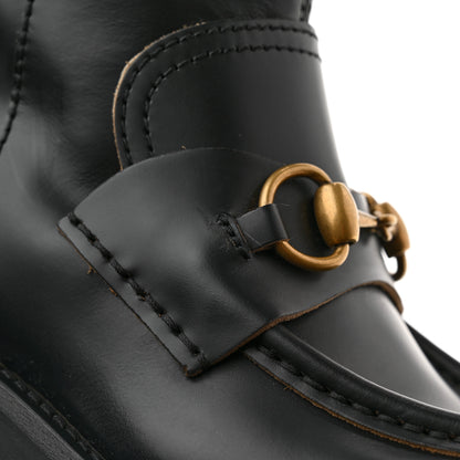 Gucci Cordovan Lux Womens Harald Horsebit 25mm Platform Boots 36 Black 12 of 12
