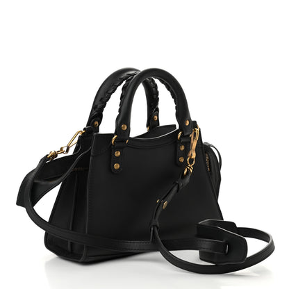 Balenciaga Smooth Calfskin Neo Classic Gold Hardware Mini City Black 3 of 9
