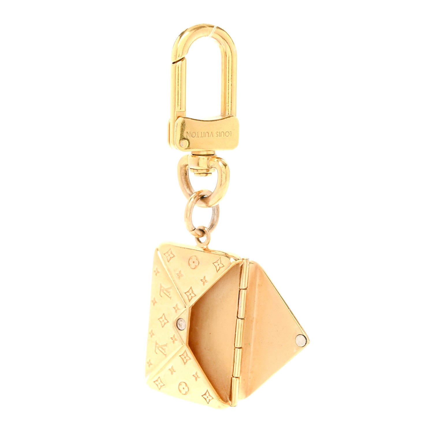 Louis Vuitton Love Note Envelope Bag Charm Key Holder Gold 3 of 4