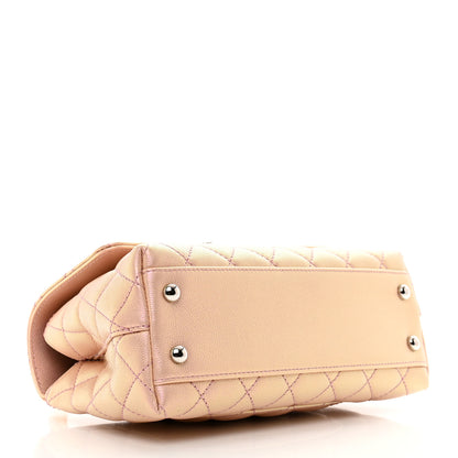 Chanel Iridescent Caviar Quilted Mini Coco Handle Flap Pink 4 of 10
