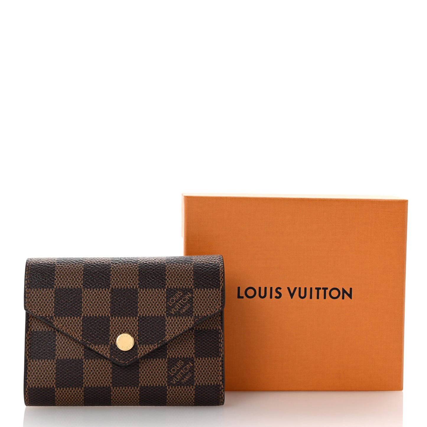 Damier Ebene Victorine Wallet Cherry