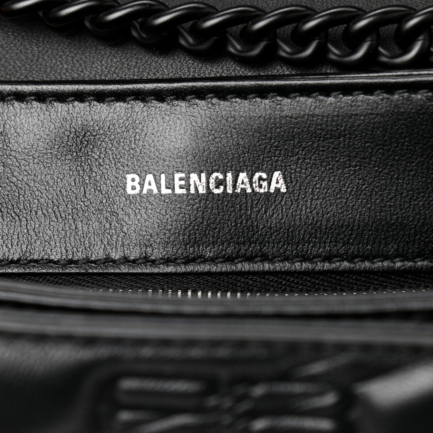 Nappa BB Monogram Embossed Medium Triplet Bag Black