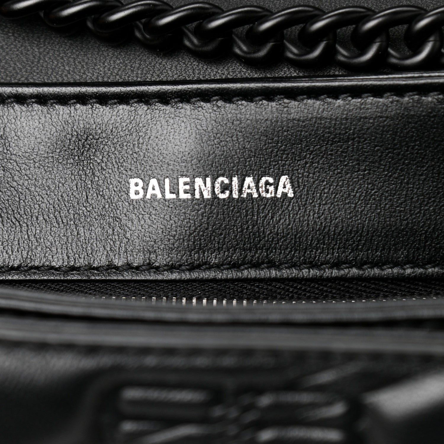 Balenciaga Nappa BB Monogram Embossed Medium Triplet Bag Black 6 of 10