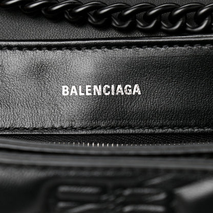 Balenciaga Nappa BB Monogram Embossed Medium Triplet Bag Black 6 of 10