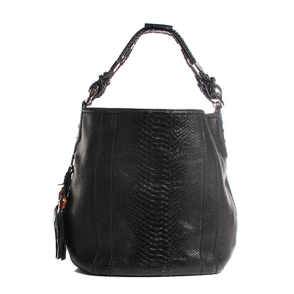 Gucci Python Techno Horsebit Large Hobo Black 1 of 7