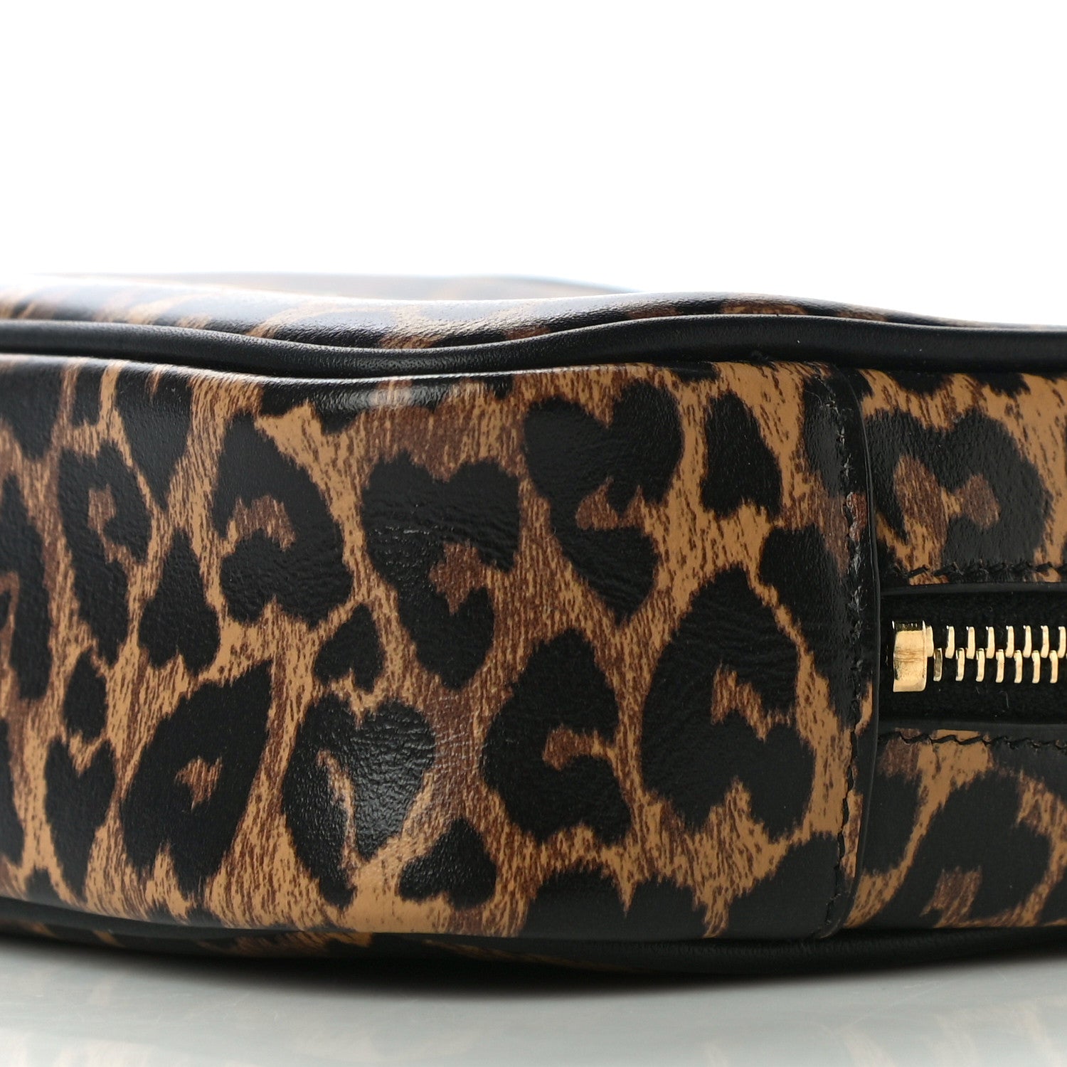 Saint Laurent Calfskin Heart Leopard Print Monogram Mini Lou Camera Bag Toffee 10 of 10