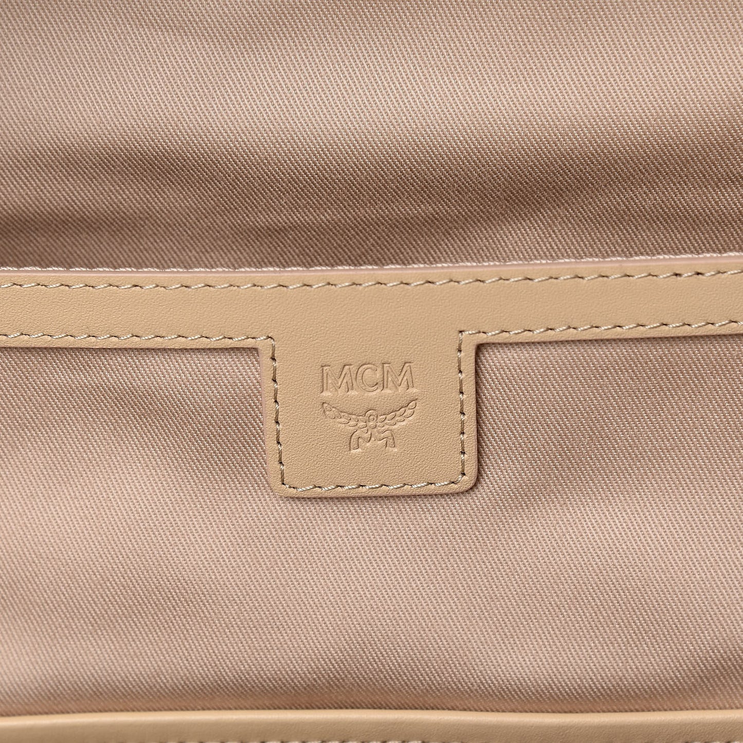 Metallic Visetos Striped Medium Stark Backpack White Beige