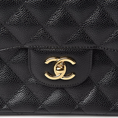 Chanel Caviar Quilted Jumbo Double Flap Black 10 of 11