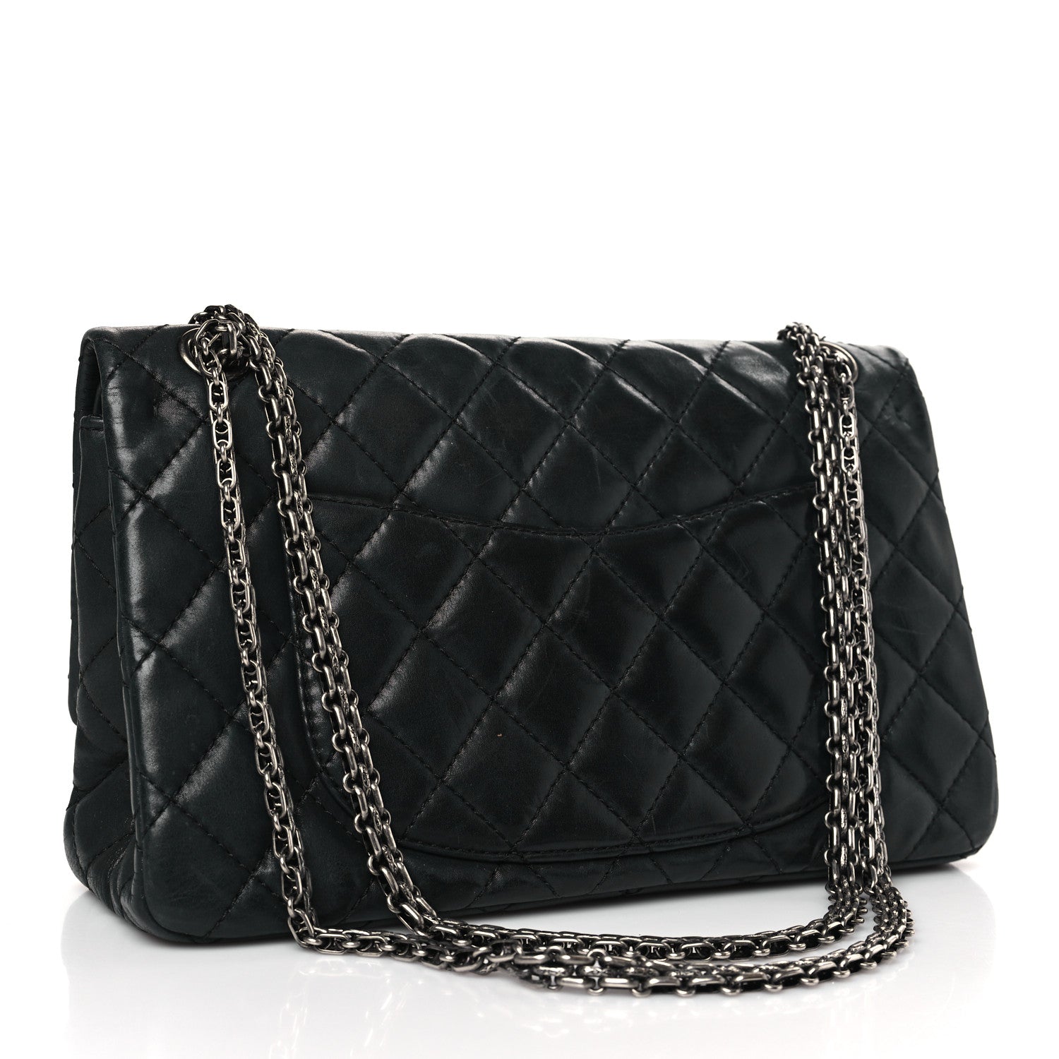 Chanel Iridescent Calfskin Quilted 2.55 Reissue 226 Flap Dark Grey 3 of 11