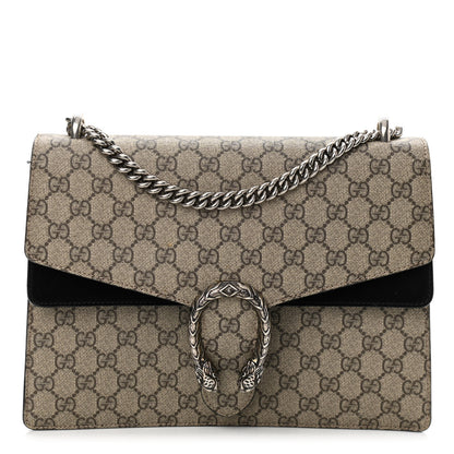 Gucci GG Supreme Monogram Medium Dionysus Shoulder Bag Black 1 of 11