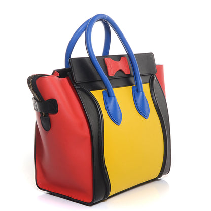 Celine Smooth Calfskin Mini Tri-Color Luggage Sunflower 3 of 9