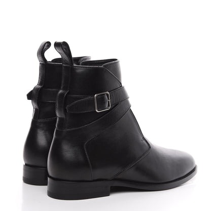 Saint Laurent Calfskin Dare 25 Jodhpur Ankle Boots 40 Black 4 of 8