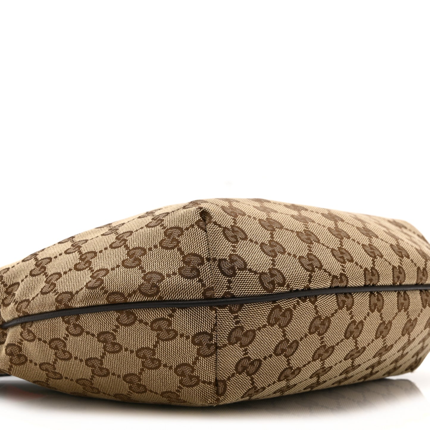 Monogram Web Medium Half Moon Hobo Dark Brown