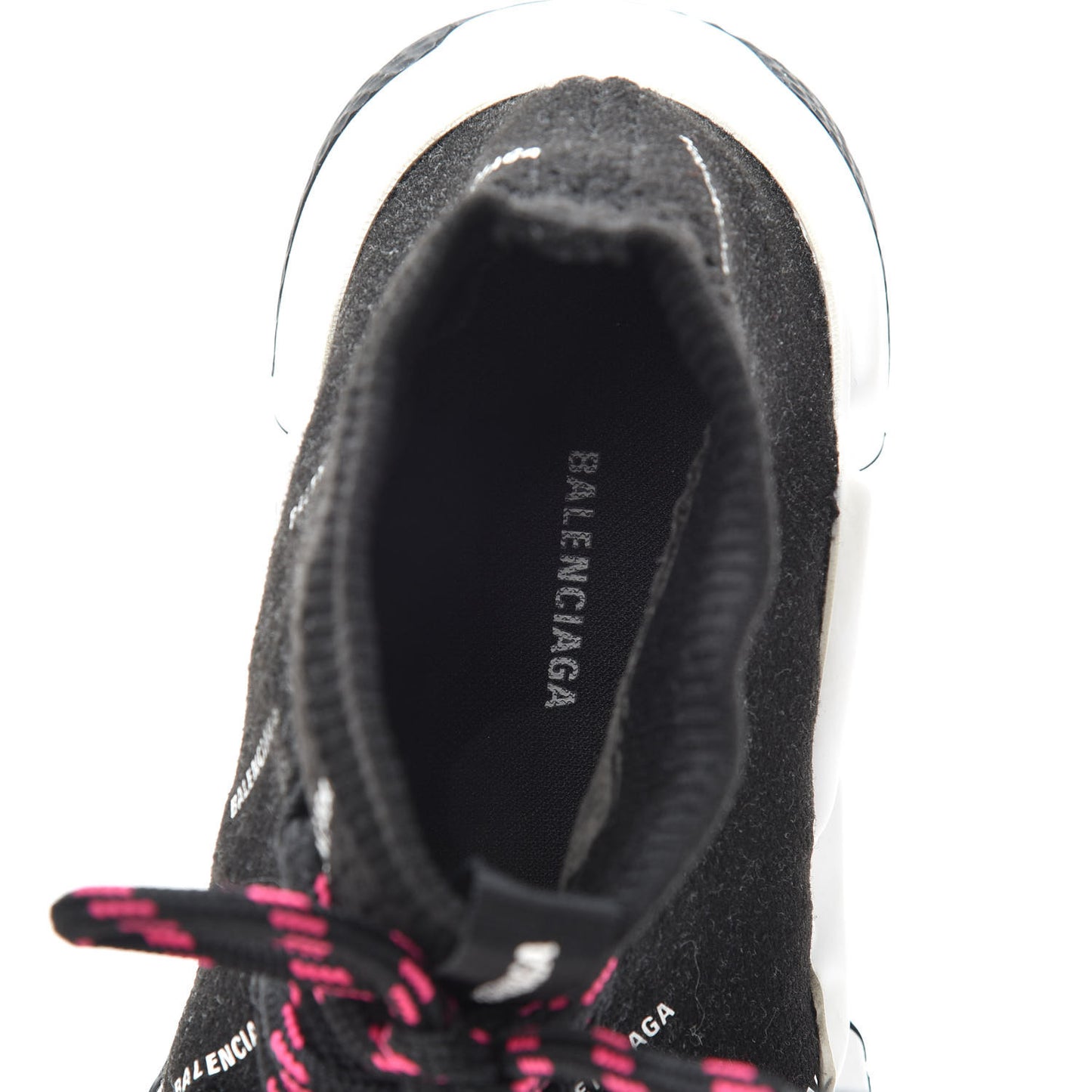 Neoprene Knit Allover Logo Womens Speed Lace Up Sneakers 37 Black