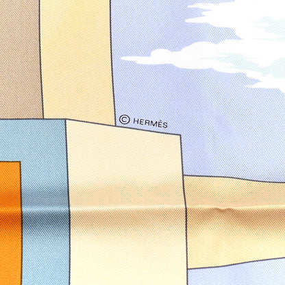 Hermes Silk Perspective II Cassandre Scarf 90 3 of 4